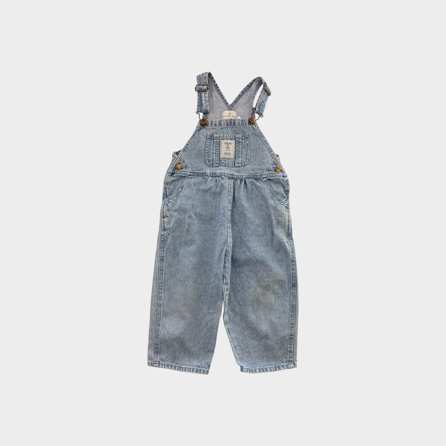 Goldie & Ace Acid Wash Overalls, Size 2