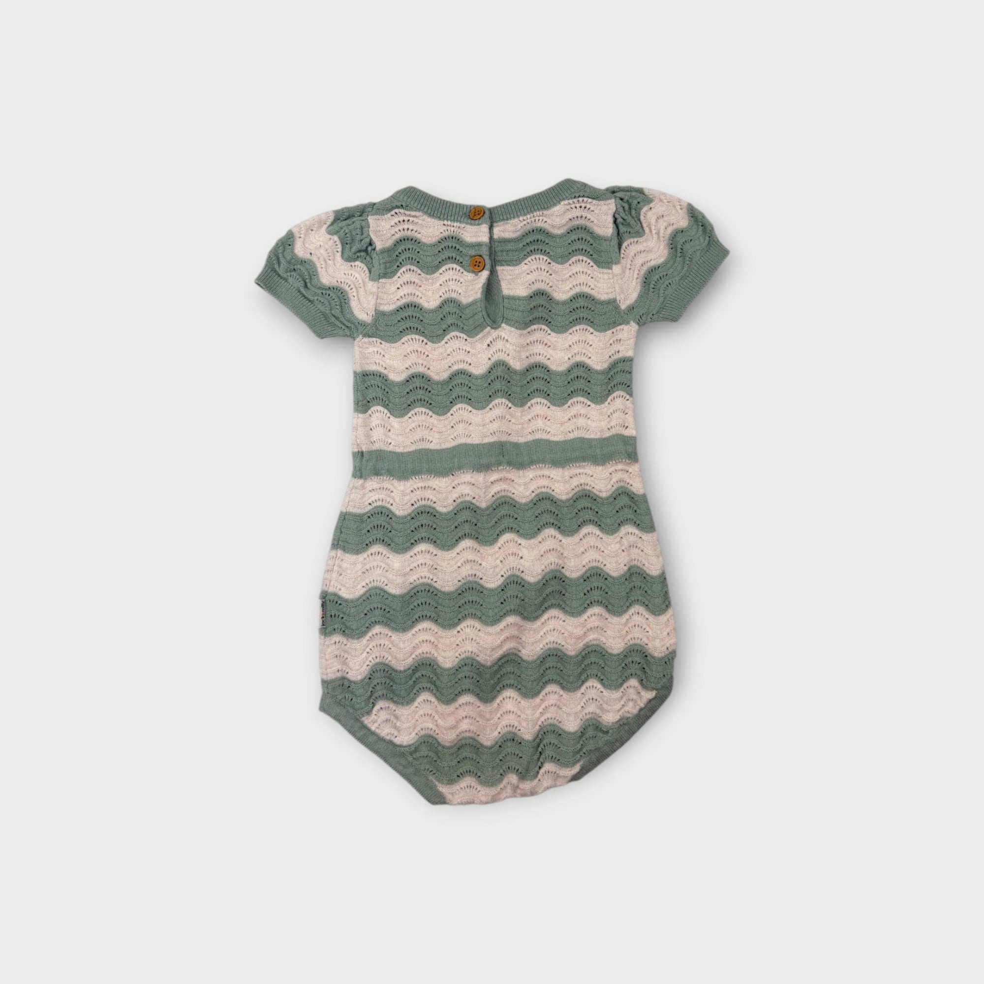 Jack & Milly Wavy Stripe Romper, Size 00