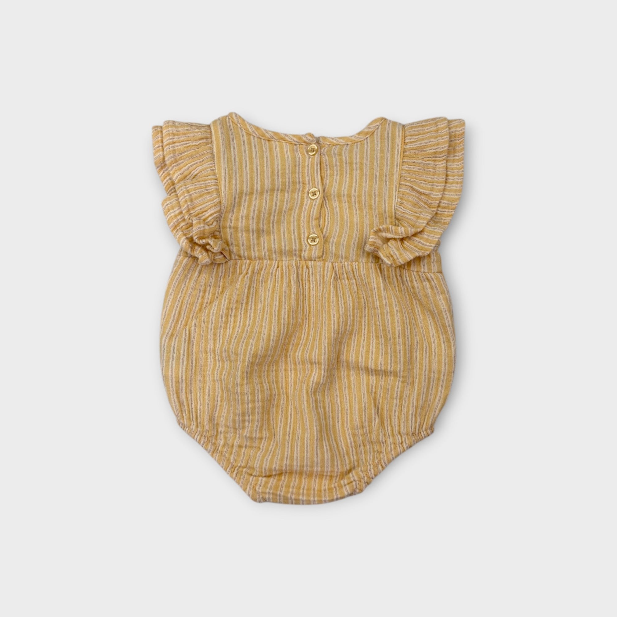 Seed Heritage Muslin Stripe Romper, Size 00
