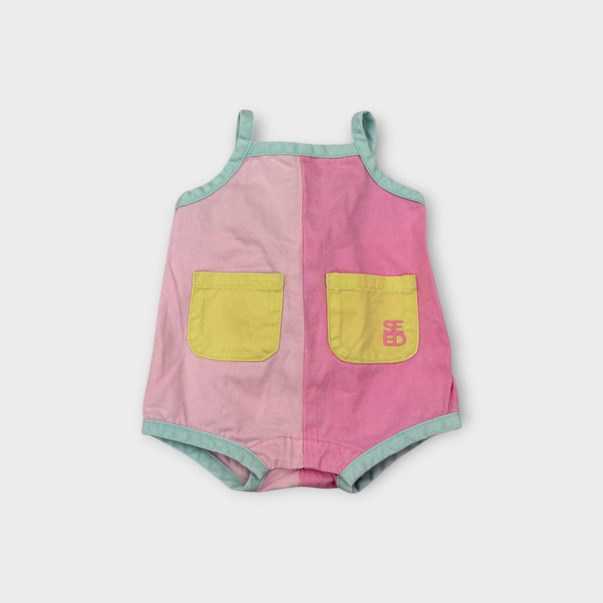 Seed Heritage Colour-Block Romper, Size 000