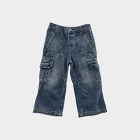 Vintage Cargo Denim Jeans, Size 2-3