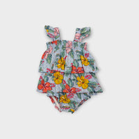 Jack & Milly Floral Tiered Romper, Size 0