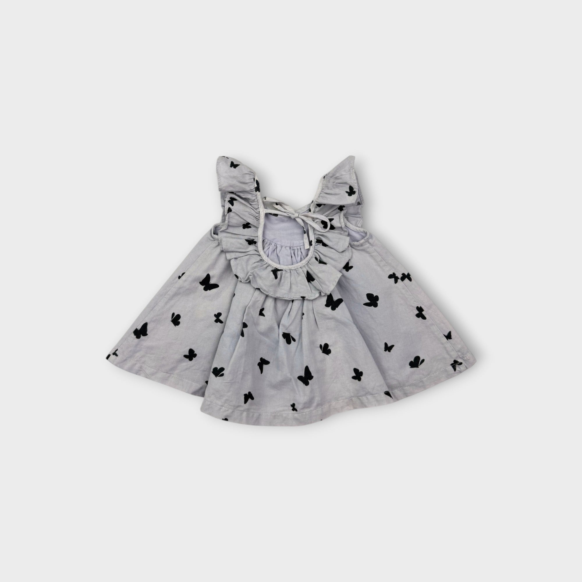Country Road Blue Butterfly Print Dress, Size 000