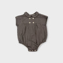 Gocco Gingham Peter Pan Collar Romper, 6-9M