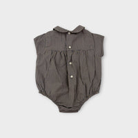 Gocco Gingham Peter Pan Collar Romper, 6-9M
