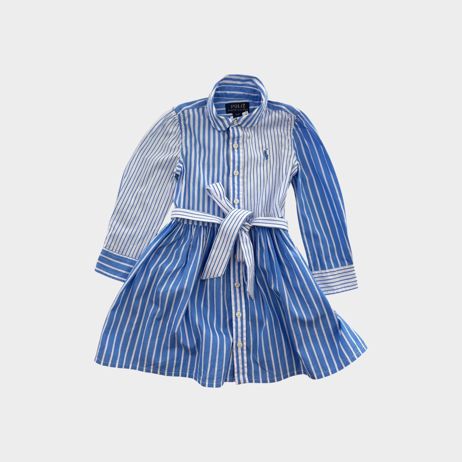 RL Striped Shirt Dress, Size 2