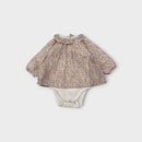Jacadi Paris Floral Blouse Bodysuit, Size 00