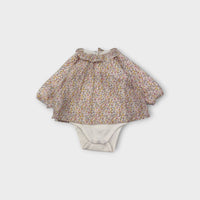 Jacadi Paris Floral Blouse Bodysuit, Size 00