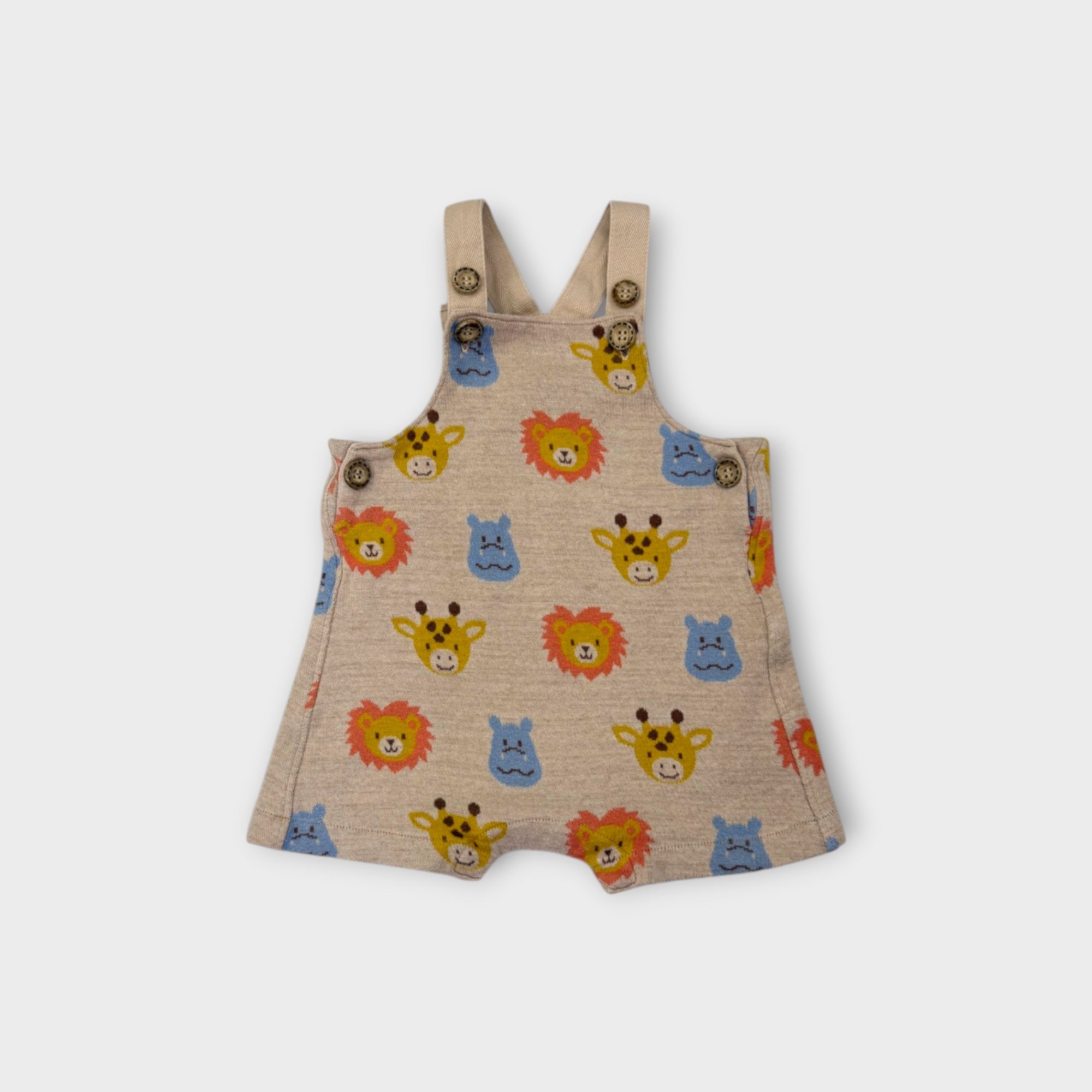 Purebaby Animal Knit Shortalls, Size 00