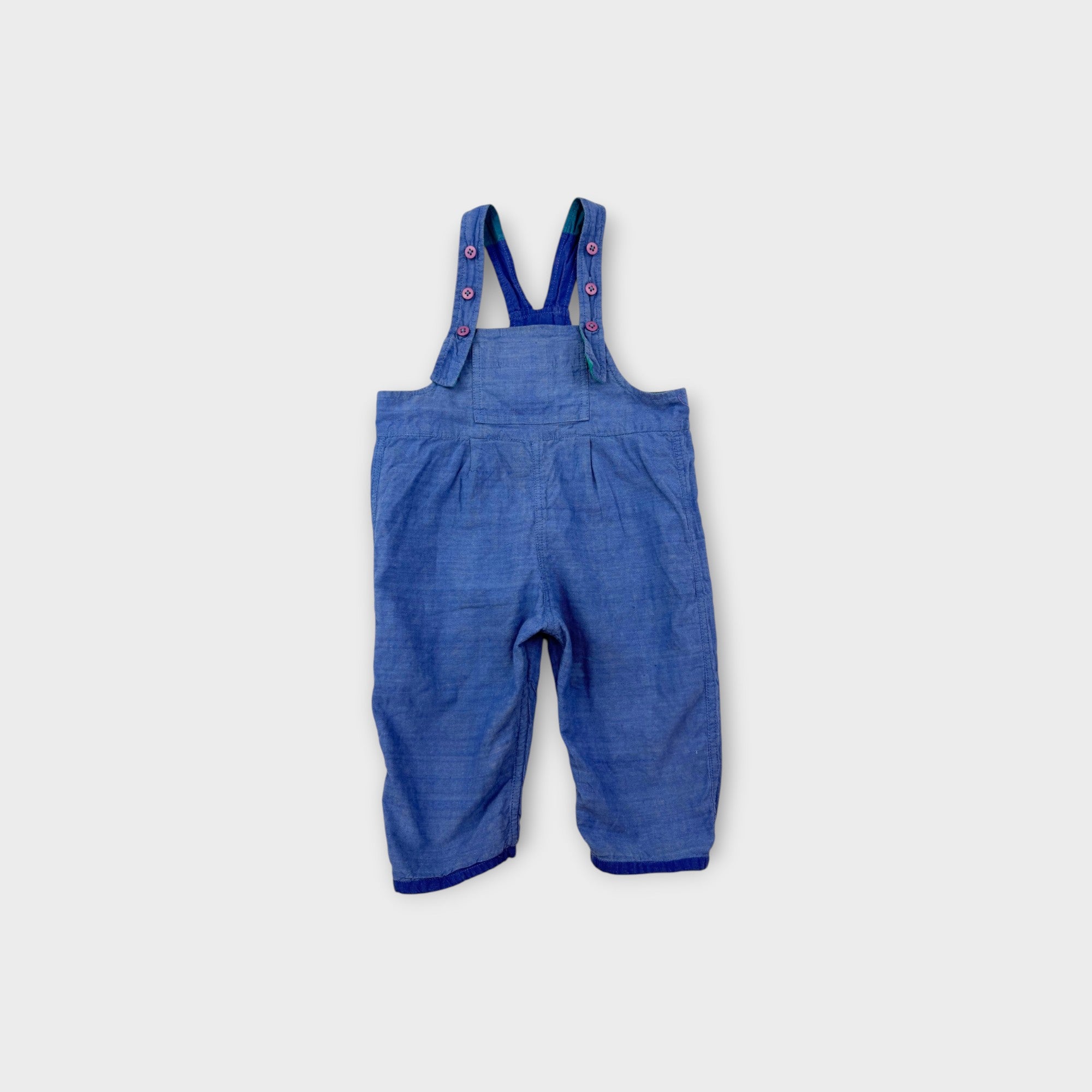 Retro Reversible Patchwork Overalls, Size 0