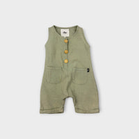 Olas Mini Seersucker Romper, Size 000