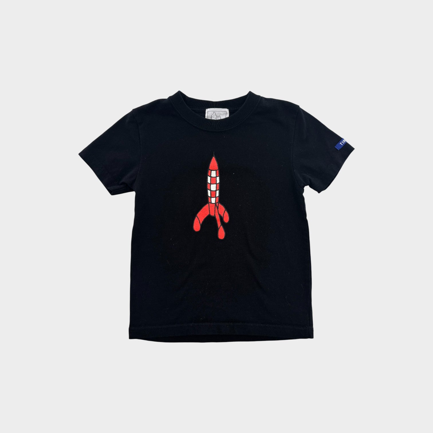 TinTin Black T-Shirt, Size 3-4
