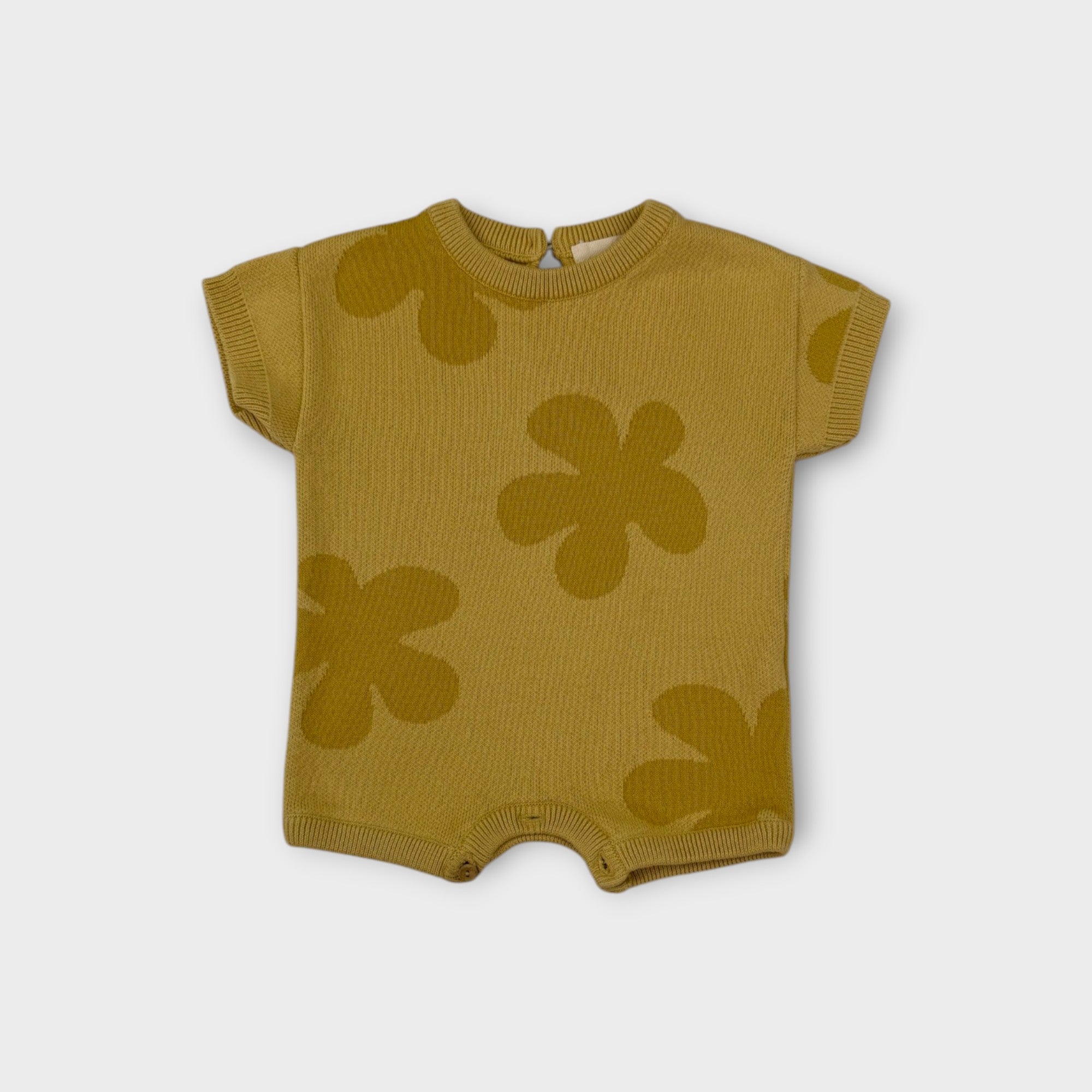 The Rest Flower Knit Romper, Size 000