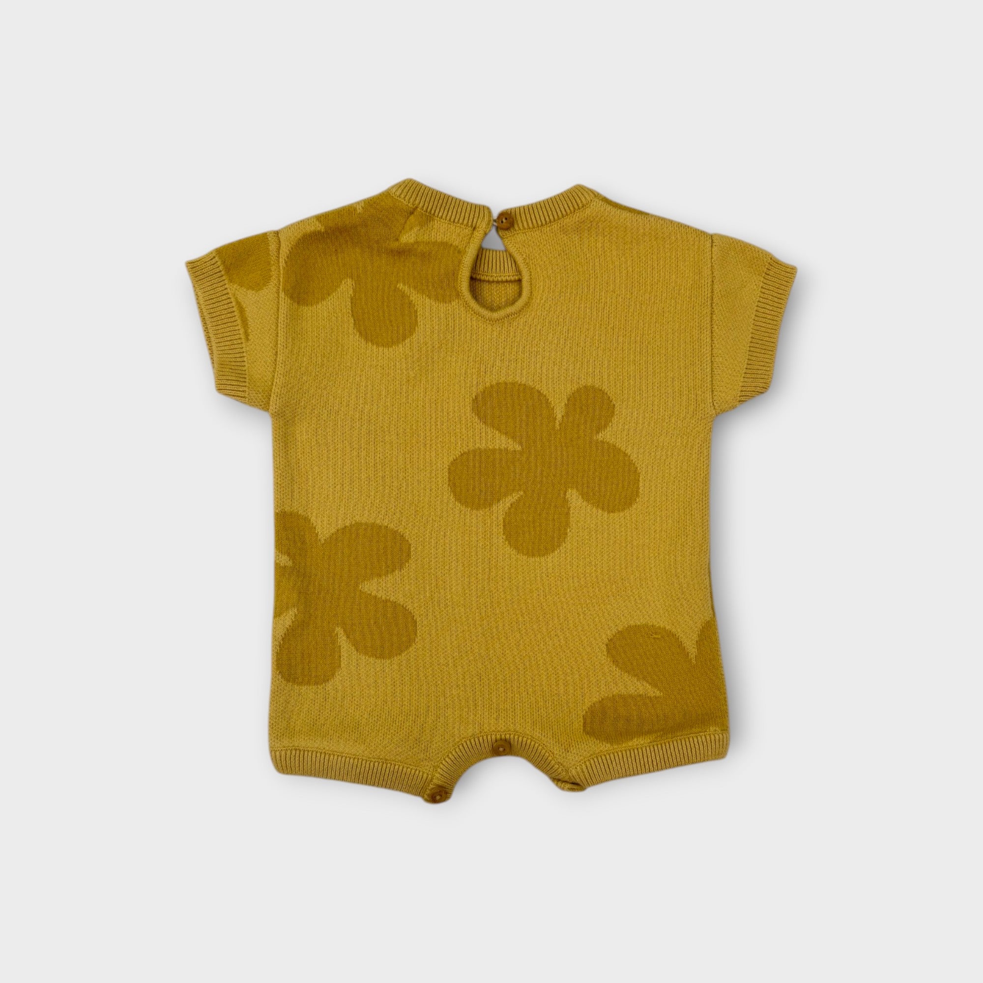 The Rest Flower Knit Romper, Size 000