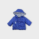 Retro Pumpkin Patch Blue Hooded Jacket, Size 00