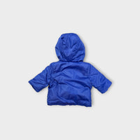 Retro Pumpkin Patch Blue Hooded Jacket, Size 00