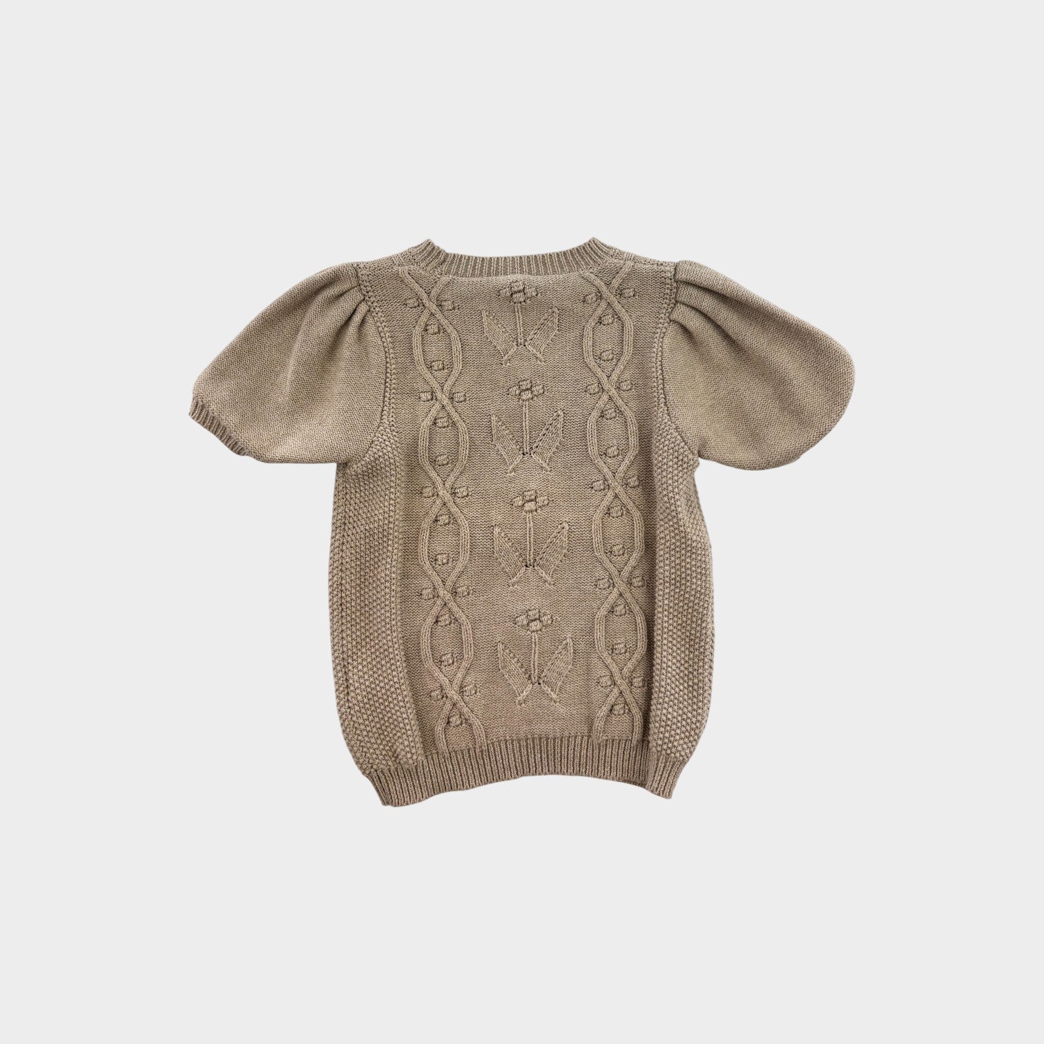 Jamie Kay Beige Knit T-Shirt, Size 3