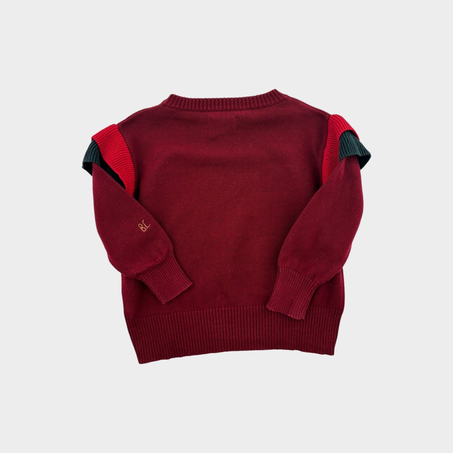 Bobo Choses Red Knit Jumper, Size 3