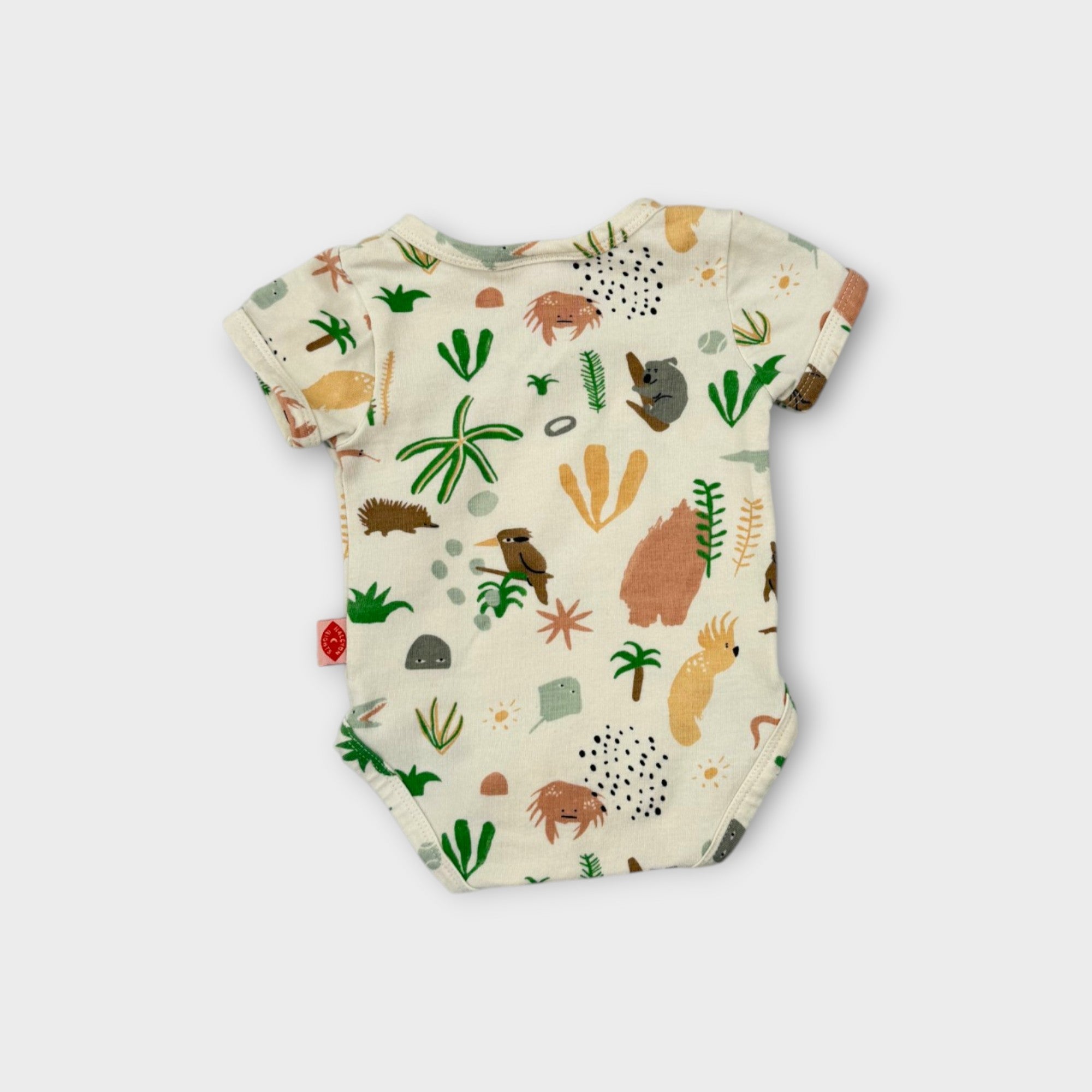 Halcyon Nights Aussie Print Bodysuit, Size 0000