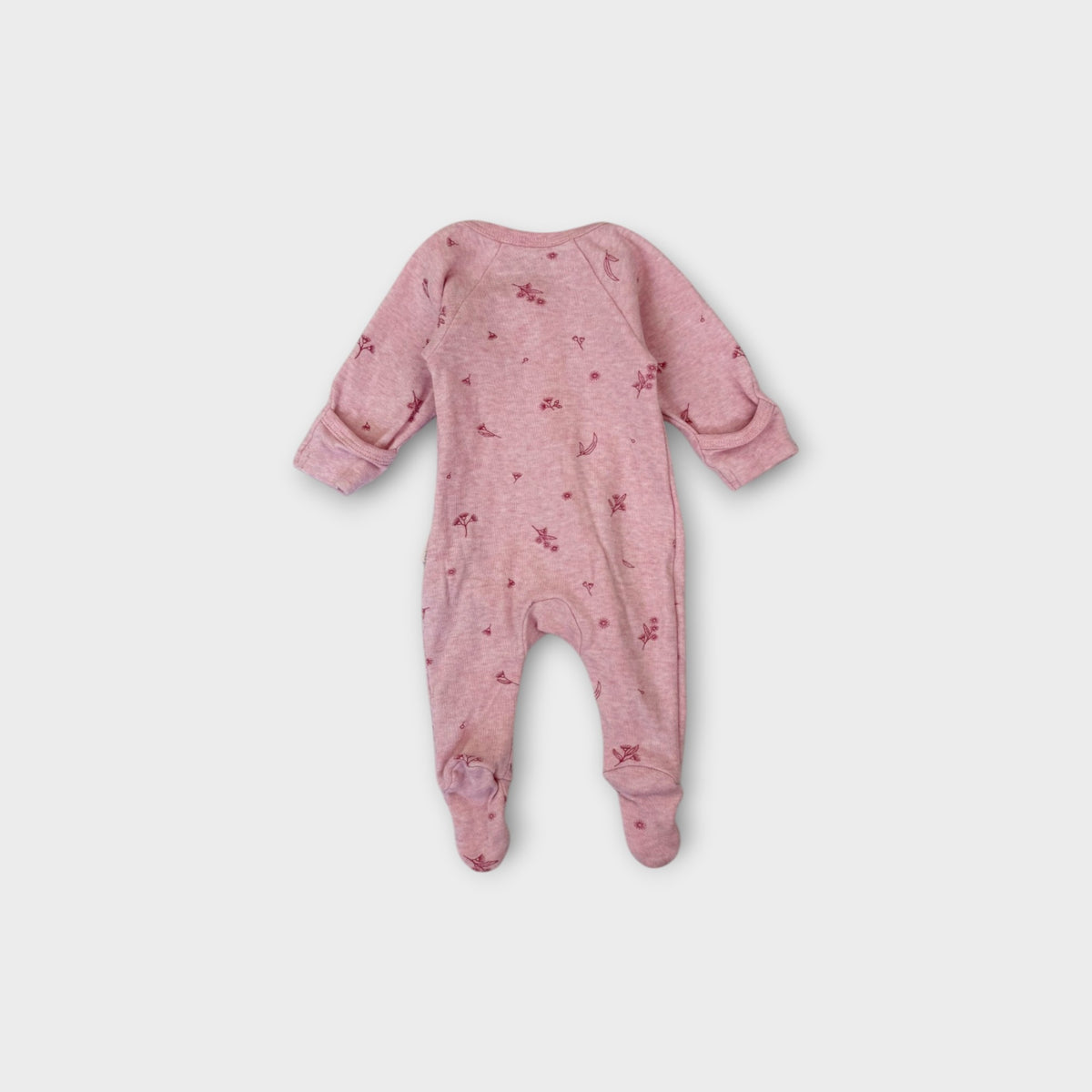 Purebaby Pink Wattle Onesie, Size 00000