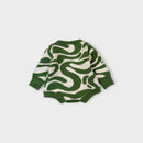 Mini Zali Green Swirl Romper, Size 000