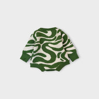 Mini Zali Green Swirl Romper, Size 000