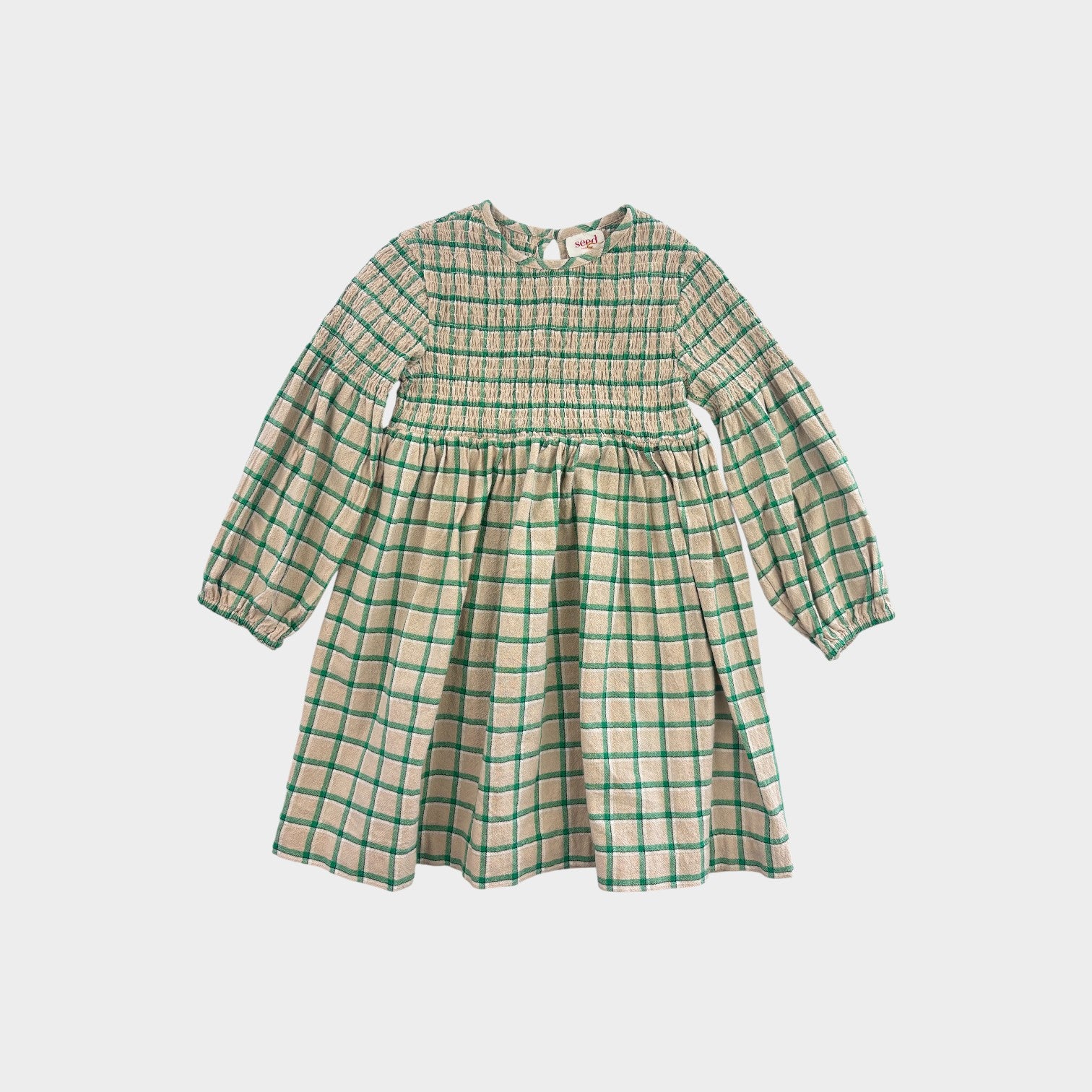 Seed Heritage Smocked Check Dress, Size 4
