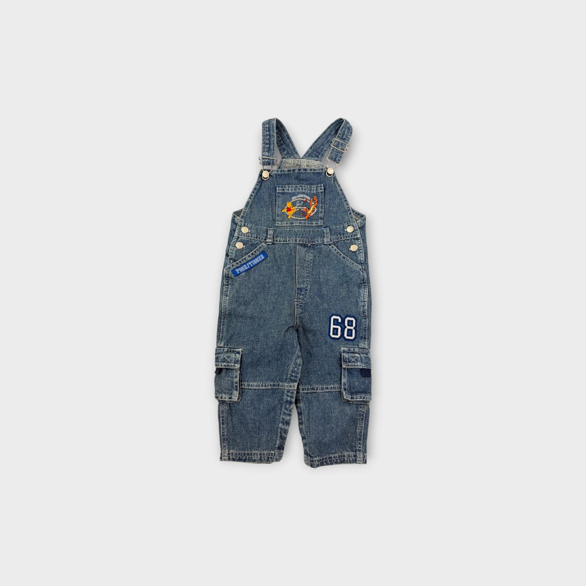 Vintage Denim Winnie The Pooh Overalls, Size 2