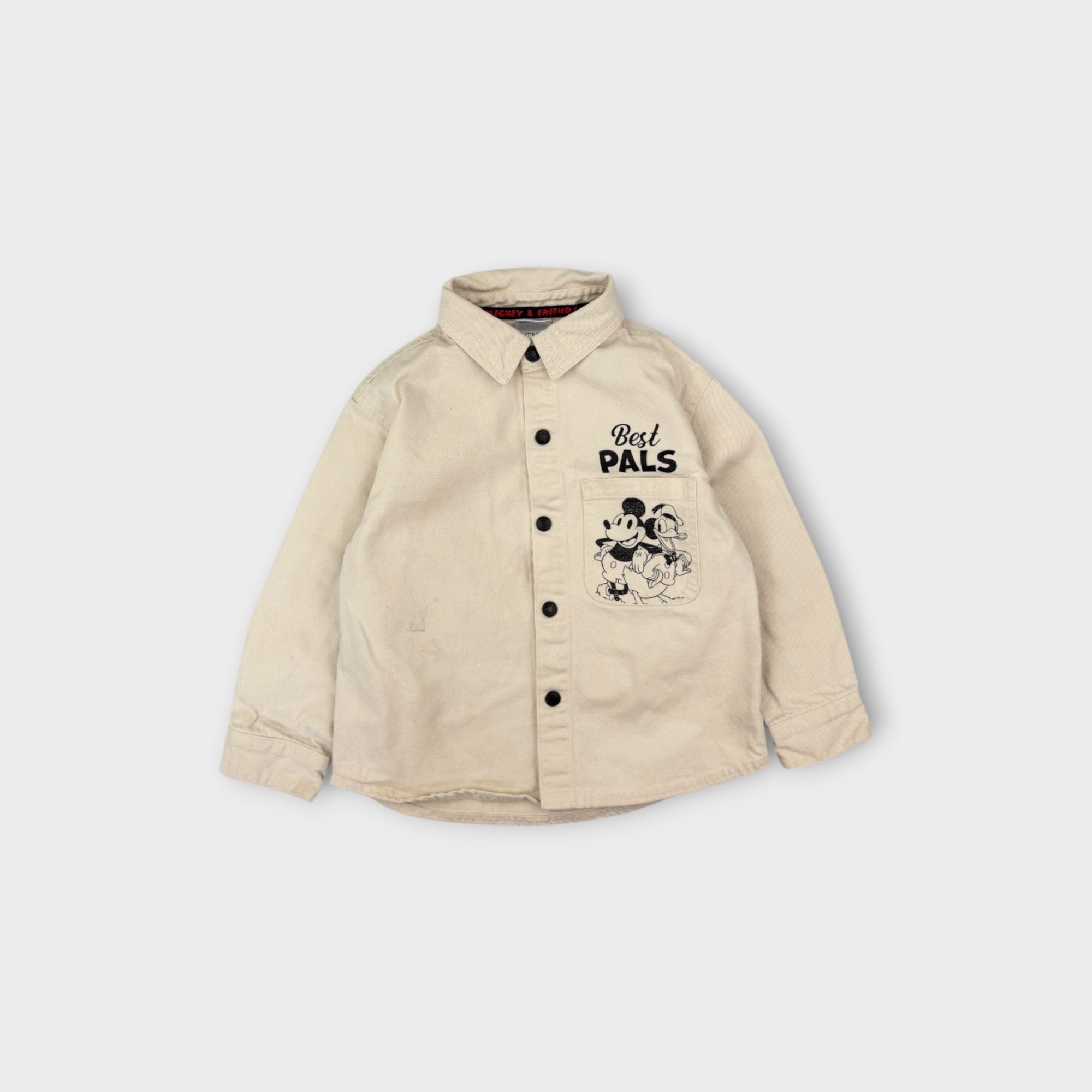 Cream Denim Disney Over Shirt, Size 4