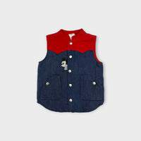 Mickey Denim Corduroy Vest, Size 5-6