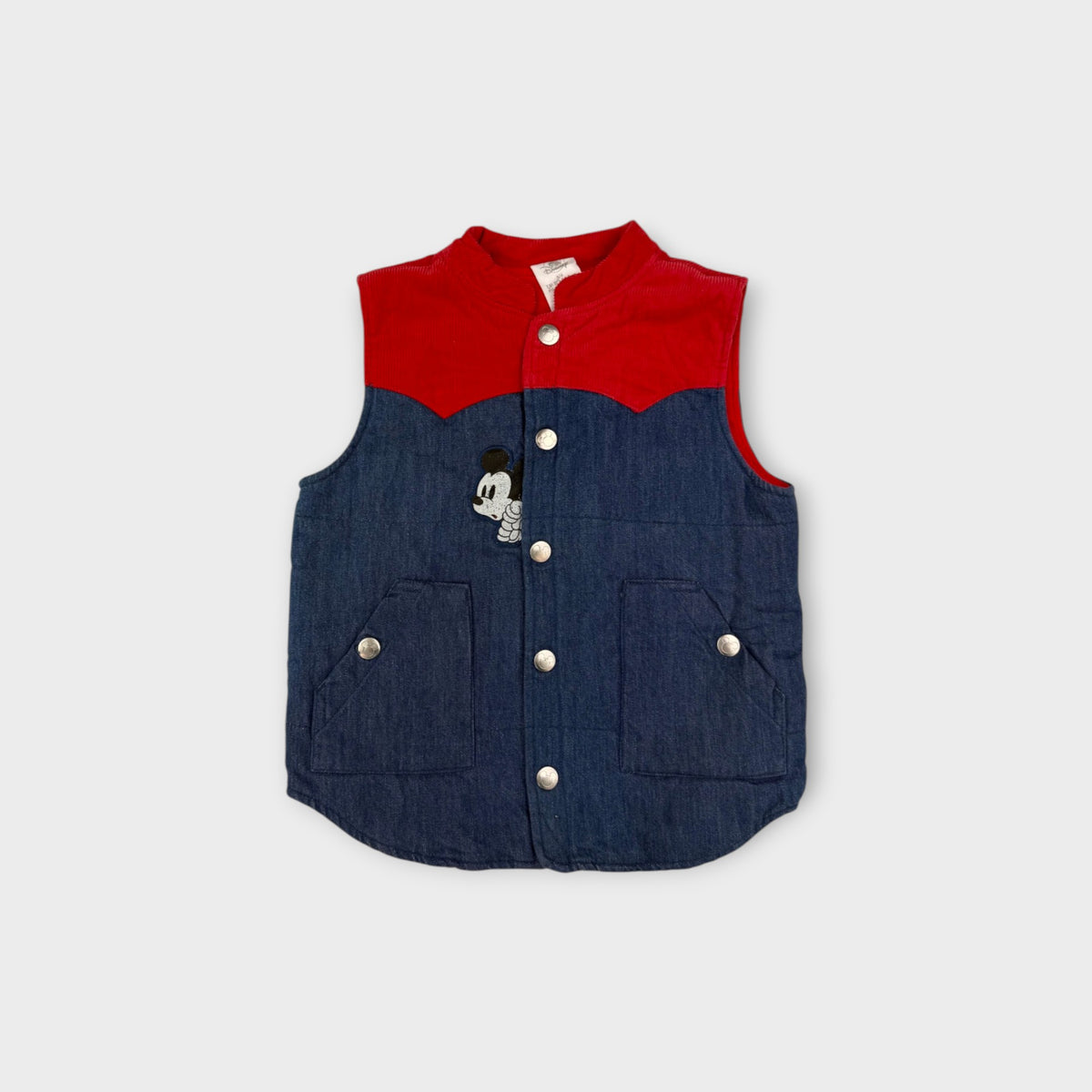 Mickey Denim Corduroy Vest, Size 5-6