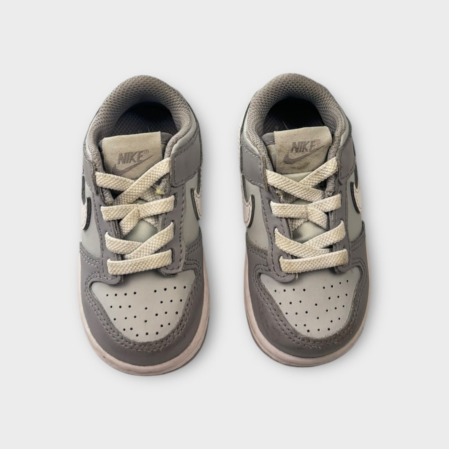 Nike Grey Low Dunks, Size EU 21