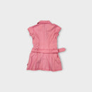 Retro Pumpkin Patch Pink Panel Belt Dress, Size 4