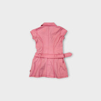 Retro Pumpkin Patch Pink Panel Belt Dress, Size 4