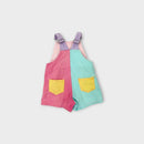 Gorman Playground Colour-Block Denim Shortalls, Size 2-3
