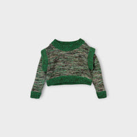 Green Fleck Knit Jumper, Size 3-4