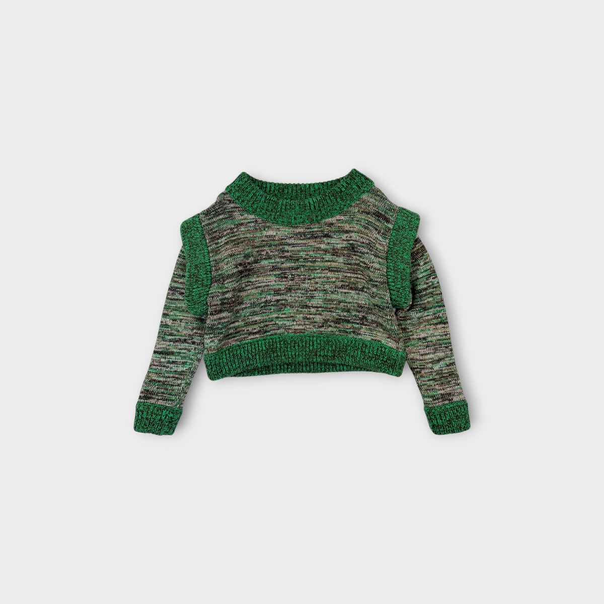 Green Fleck Knit Jumper, Size 3-4