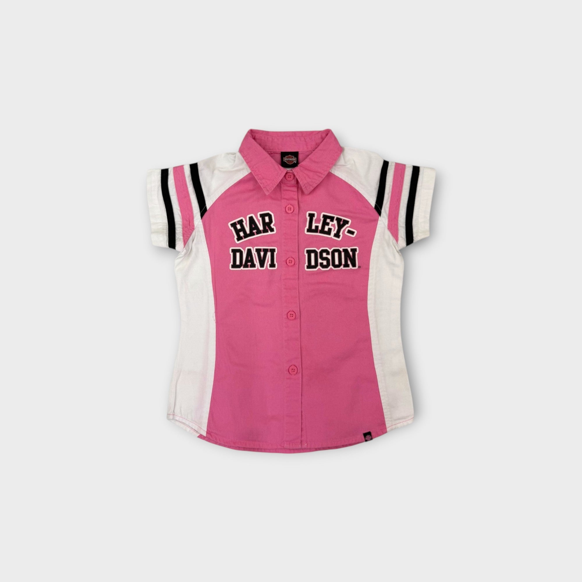 Harley Davidson Pink Workwear Shirt, Size 6