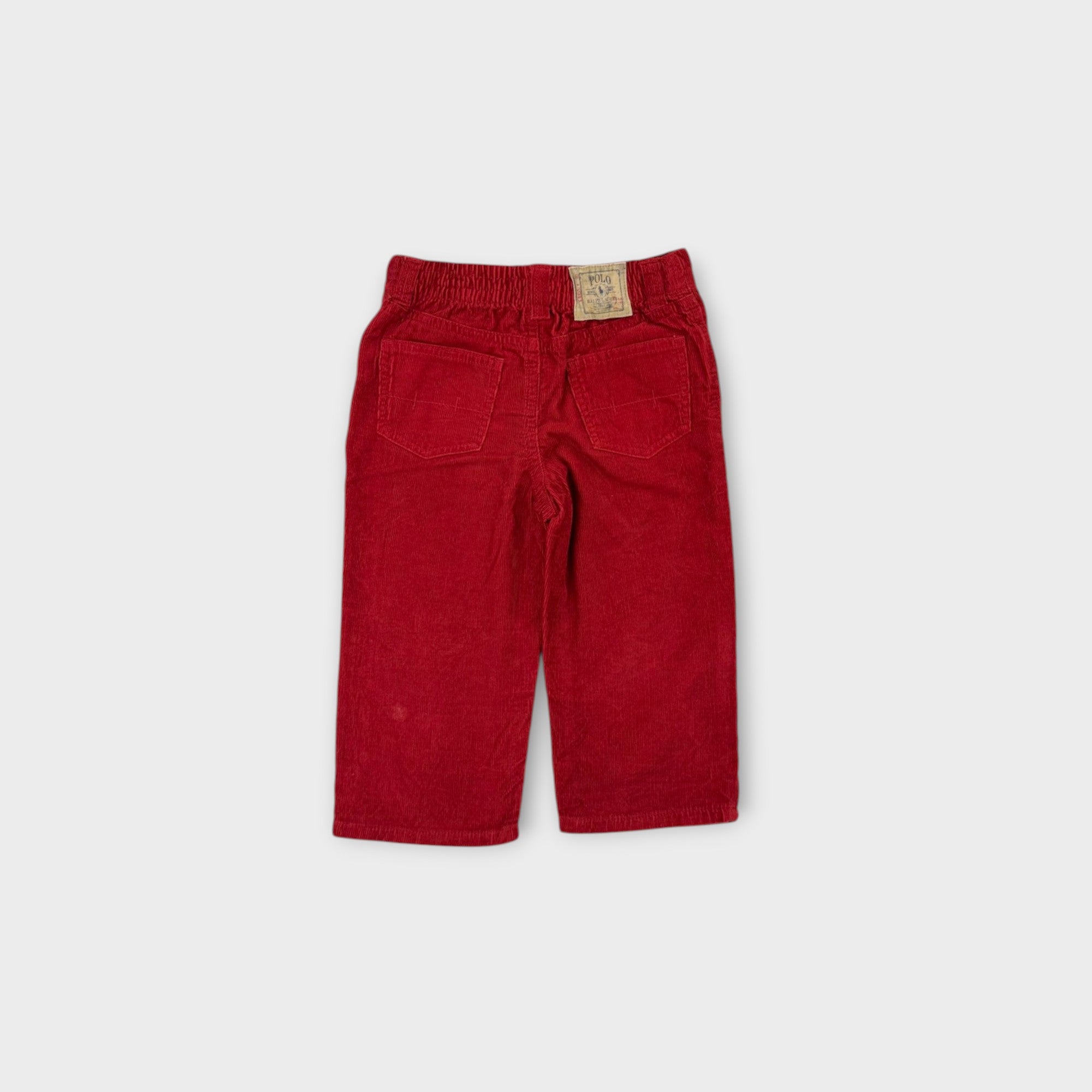 RL Red Cord Straight Leg Pants, Size 1