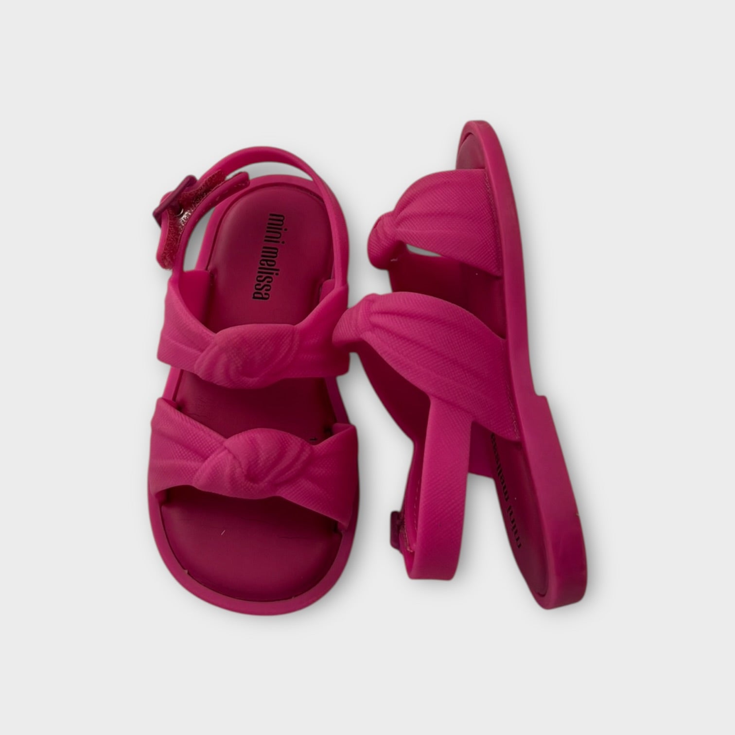 Mini Melissa Pink Knot Sandals, Size EU 22