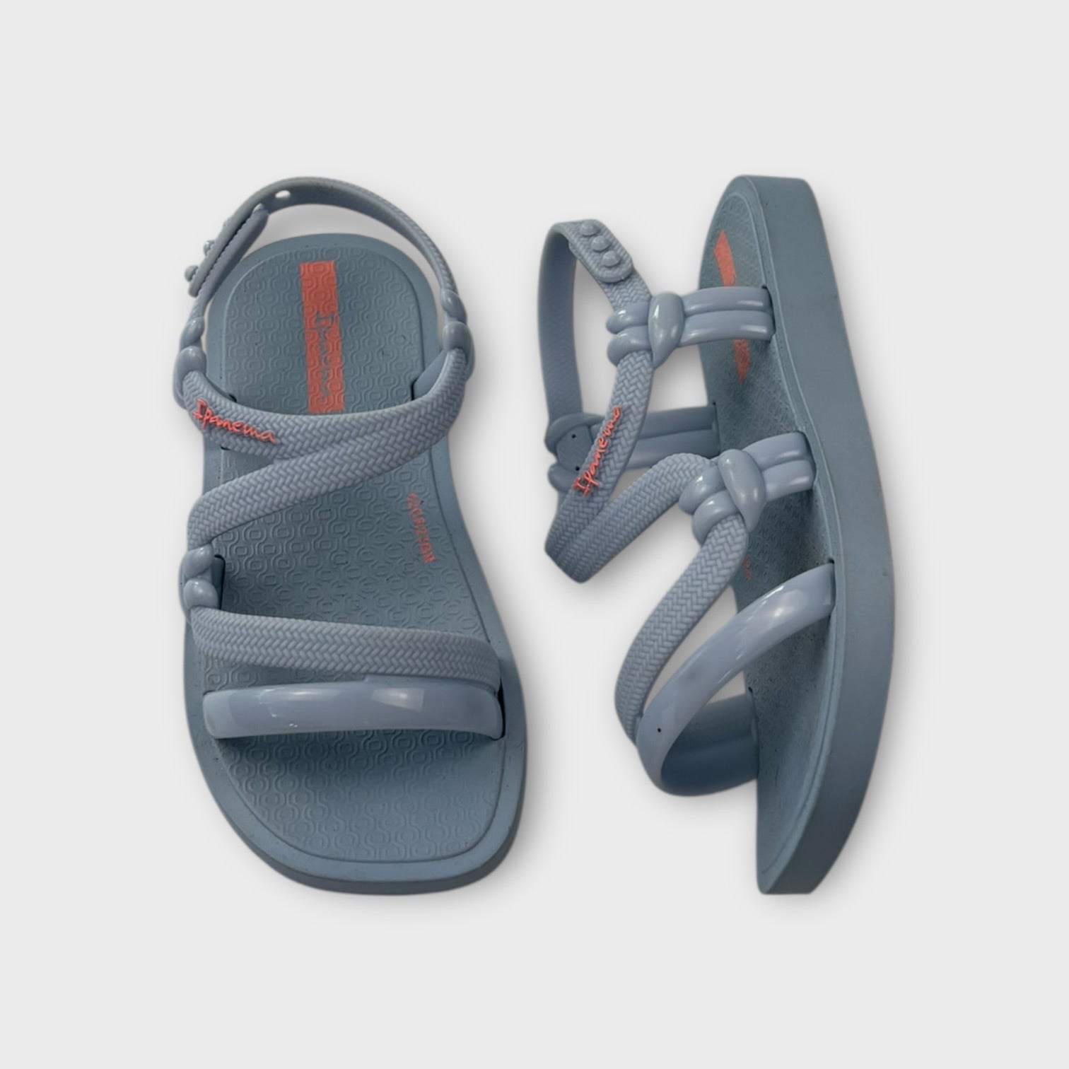 Blue Rubber Strap Sandal, Size EU 24