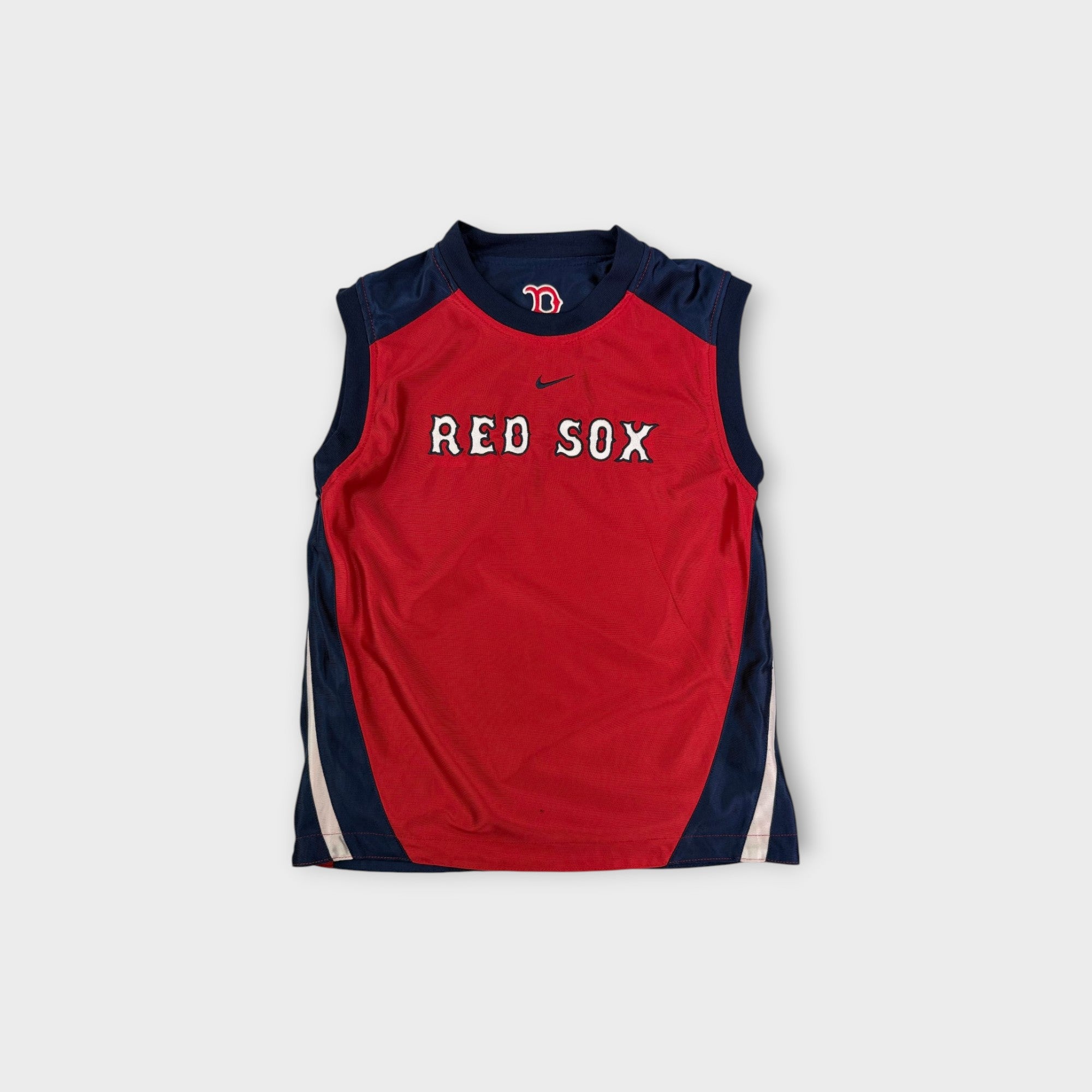 Nike Navy and Red Reversible Sleeveless Red Sox Baseball Jersey, Size 5-6