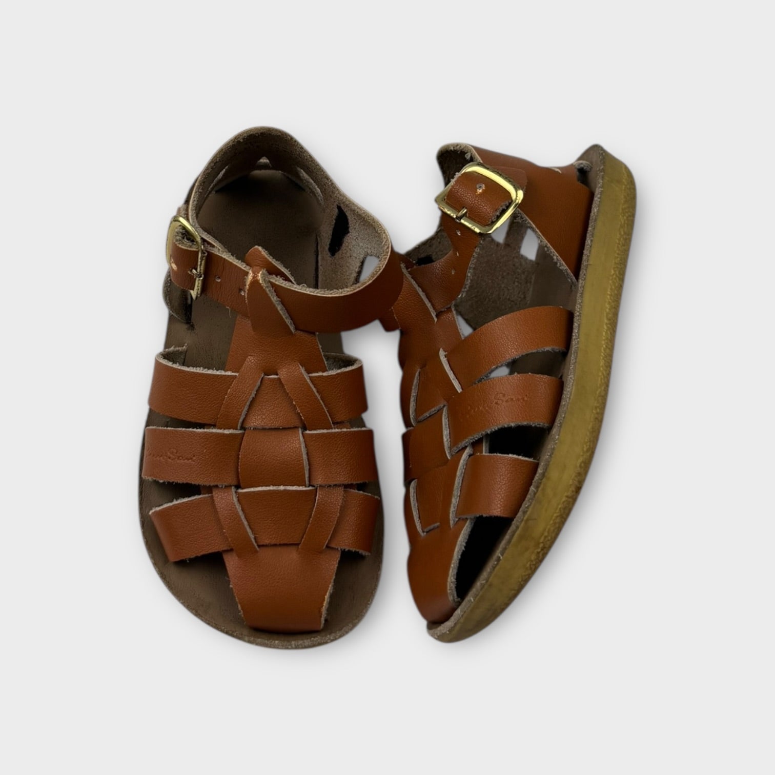 Brown Saltwater Sandals, Size AU 7