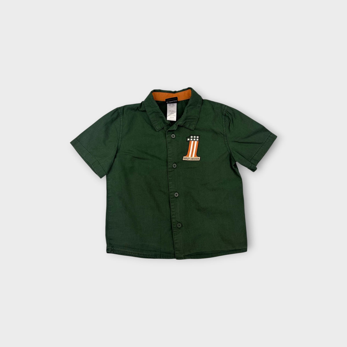 Harley Davidson Green Short Sleeve Shirt, Size 4