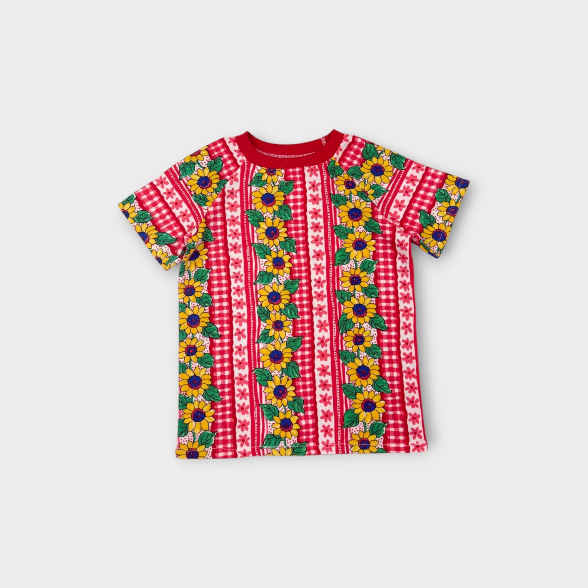 Vintage Sunflower Ringer T-Shirt, Size 3-4