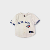 Majestic Toronto Blue Jays Button-Up Baseball Jersey, Size 5-6