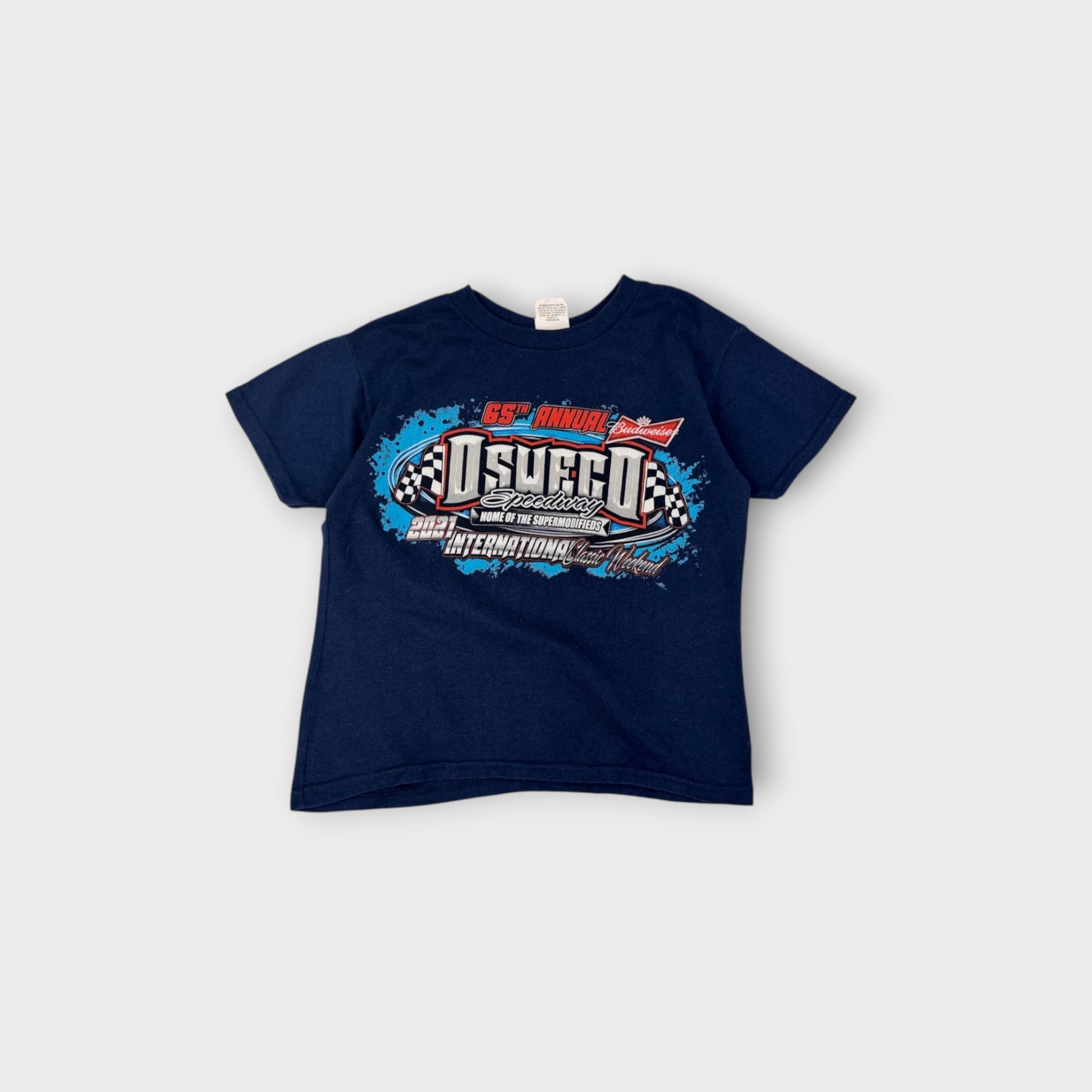 Navy Oswego Speedway T-Shirt, Size 4