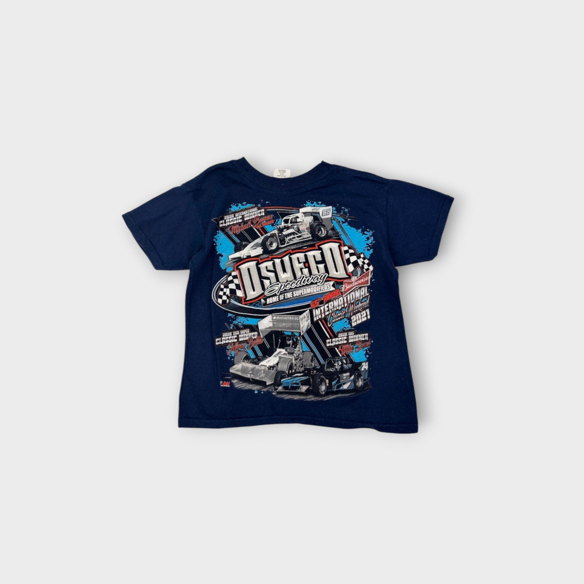 Navy Oswego Speedway T-Shirt, Size 4