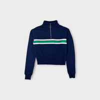 Dickies Retro Blue Quarter Zip Jumper, Size 8