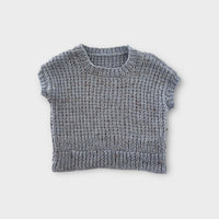 Handmade Grey Knit Vest, Size 4